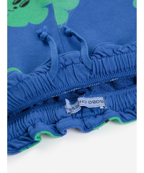 BOBO CHOSES（ボボショーズ）の「Lucky Clover all over flare jogging pants（スウェットパンツ・キッズ・ブルー・2-3YEAR/4-5YEAR/6-7YEAR/8-9y/10-11y/12-13y）」の4枚目の写真