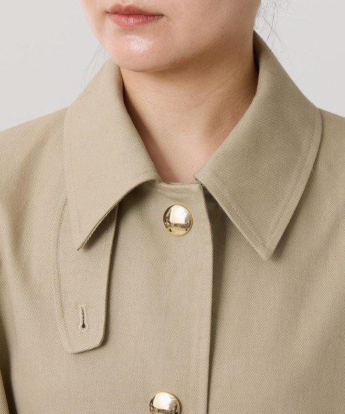 COLLAGE GALLARDAGALANTE（コラージュガリャルダガランテ）の「コンビスリーブトレンチコート（トレンチコート・レディース・チャコールグレー/ベージュ・FREE）」の6枚目の写真