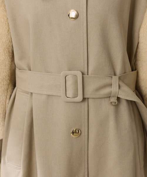 COLLAGE GALLARDAGALANTE（コラージュガリャルダガランテ）の「コンビスリーブトレンチコート（トレンチコート・レディース・チャコールグレー/ベージュ・FREE）」の10枚目の写真