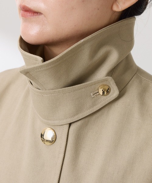 COLLAGE GALLARDAGALANTE（コラージュガリャルダガランテ）の「コンビスリーブトレンチコート（トレンチコート・レディース・チャコールグレー/ベージュ・FREE）」の12枚目の写真