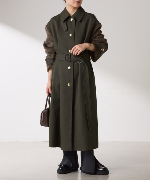 COLLAGE GALLARDAGALANTE（コラージュガリャルダガランテ）の「コンビスリーブトレンチコート（トレンチコート・レディース・チャコールグレー/ベージュ・FREE）」の21枚目の写真