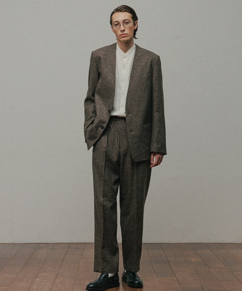 ADAM ET ROPE'（アダムエロペ）の「ハードクロス イージースラックス（スラックス・メンズ・ブラック/ブラウン系その他・M/L）」の2枚目の写真