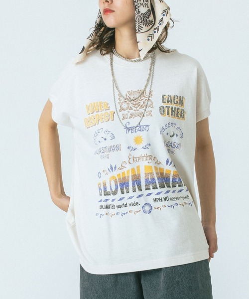 カットソー HLAADAforROSEBUD/BLOWN AWAY PRINT TEE HLAADA for ROSEBUD)BLOWN AWAY PRINT TEE（Tシャツ/カットソー
