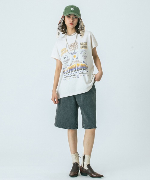 HLAADA(フラーダ)の「(HLAADA for ROSEBUD)BLOWN AWAY PRINT TEE(Tシャツ/カットソー・レディース・ホワイト/ピンク・ONE SIZE)」の11枚目の写真
