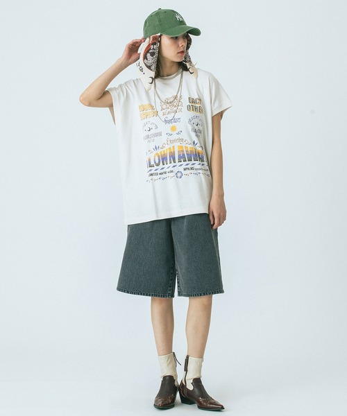 HLAADA(フラーダ)の「(HLAADA for ROSEBUD)BLOWN AWAY PRINT TEE(Tシャツ/カットソー・レディース・ホワイト/ピンク・ONE SIZE)」の12枚目の写真