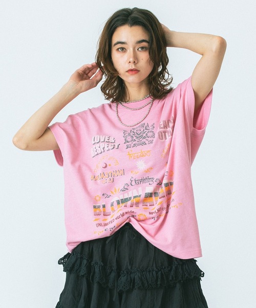 HLAADA(フラーダ)の「(HLAADA for ROSEBUD)BLOWN AWAY PRINT TEE(Tシャツ/カットソー・レディース・ホワイト/ピンク・ONE SIZE)」の15枚目の写真