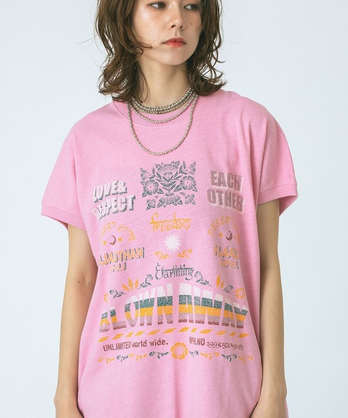 HLAADA(フラーダ)の「(HLAADA for ROSEBUD)BLOWN AWAY PRINT TEE(Tシャツ/カットソー・レディース・ホワイト/ピンク・ONE SIZE)」の16枚目の写真