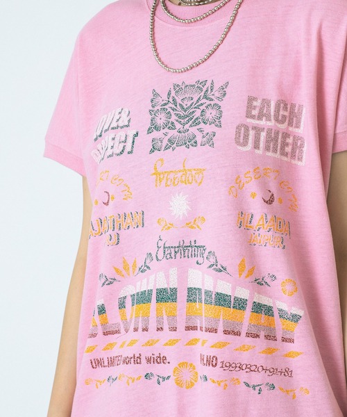 HLAADA(フラーダ)の「(HLAADA for ROSEBUD)BLOWN AWAY PRINT TEE(Tシャツ/カットソー・レディース・ホワイト/ピンク・ONE SIZE)」の19枚目の写真