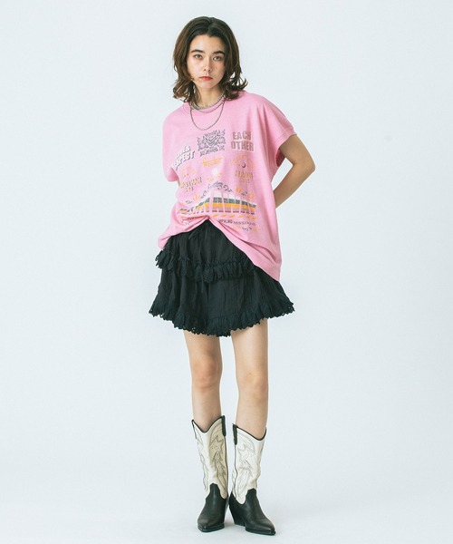 HLAADA(フラーダ)の「(HLAADA for ROSEBUD)BLOWN AWAY PRINT TEE(Tシャツ/カットソー・レディース・ホワイト/ピンク・ONE SIZE)」の20枚目の写真