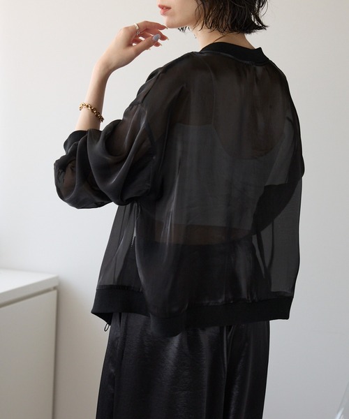 each(イーチ)の「シアージップアップブルゾン(ブルゾン・レディース・ブラック/ホワイト・FREE)」の13枚目の写真