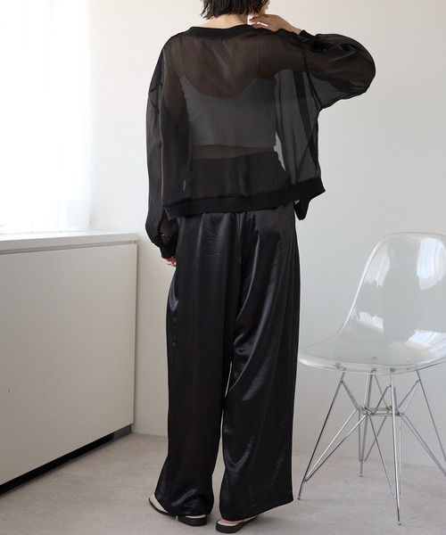 each(イーチ)の「シアージップアップブルゾン(ブルゾン・レディース・ブラック/ホワイト・FREE)」の18枚目の写真