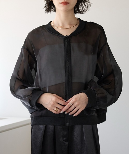 each(イーチ)の「シアージップアップブルゾン(ブルゾン・レディース・ブラック/ホワイト・FREE)」の19枚目の写真