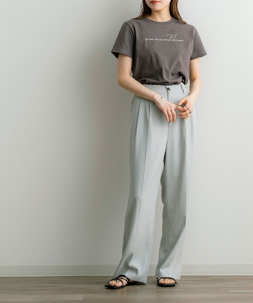 NOAHL(ノアル)の「【NOAHL】刺繍ロゴTシャツ(Tシャツ/カットソー・レディース・チャコール/ホワイト系・FREE)」の11枚目の写真