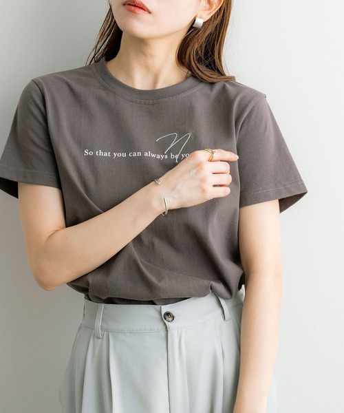 NOAHL(ノアル)の「【NOAHL】刺繍ロゴTシャツ(Tシャツ/カットソー・レディース・チャコール/ホワイト系・FREE)」の10枚目の写真