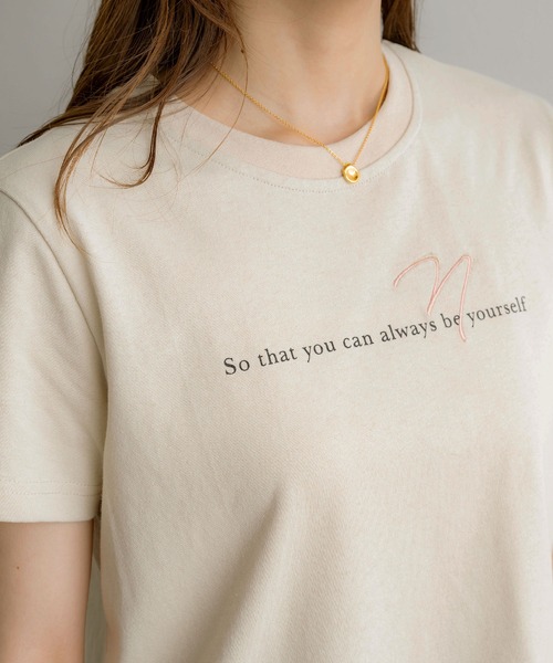 NOAHL(ノアル)の「【NOAHL】刺繍ロゴTシャツ(Tシャツ/カットソー・レディース・チャコール/ホワイト系・FREE)」の22枚目の写真