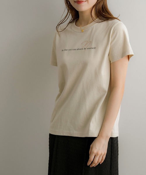 NOAHL(ノアル)の「【NOAHL】刺繍ロゴTシャツ(Tシャツ/カットソー・レディース・チャコール/ホワイト系・FREE)」の17枚目の写真