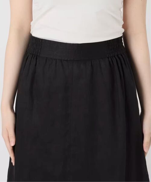 B.C STOCK（ベーセーストック）の「《追加8》手洗い可 / フレンチリネンギャザースカート（スカート・レディース・ブルー/カーキ/ホワイト/ブラックミックス・FREE）」の19枚目の写真