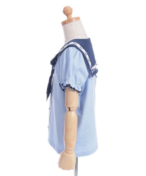 axes femme(アクシーズファム)の「スターリータイ付セーラープルオーバー(Tシャツ/カットソー・キッズ・ブルー/ラベンダー・MEDIUM/LARGE/X-LARGE)」の4枚目の写真