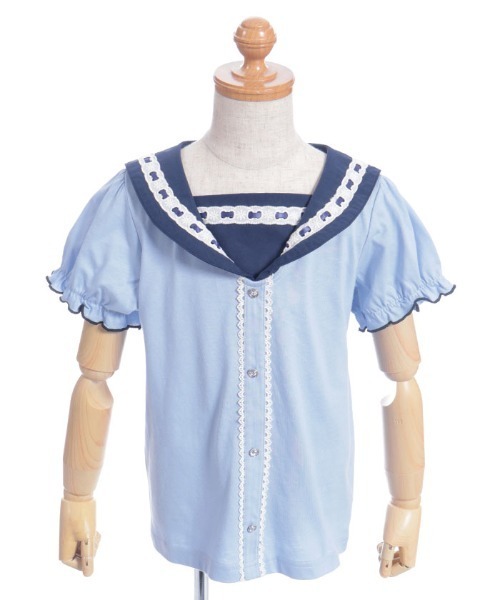 axes femme(アクシーズファム)の「スターリータイ付セーラープルオーバー(Tシャツ/カットソー・キッズ・ブルー/ラベンダー・MEDIUM/LARGE/X-LARGE)」の8枚目の写真