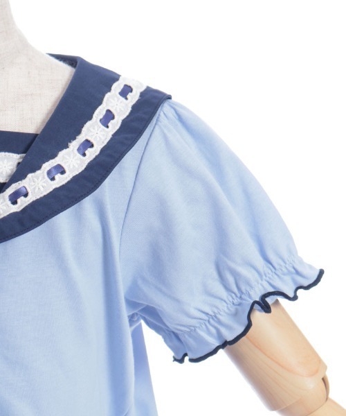 axes femme(アクシーズファム)の「スターリータイ付セーラープルオーバー(Tシャツ/カットソー・キッズ・ブルー/ラベンダー・MEDIUM/LARGE/X-LARGE)」の12枚目の写真