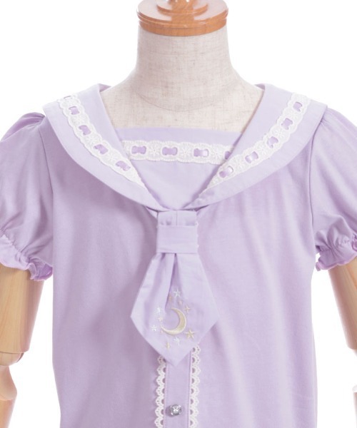 axes femme(アクシーズファム)の「スターリータイ付セーラープルオーバー(Tシャツ/カットソー・キッズ・ブルー/ラベンダー・MEDIUM/LARGE/X-LARGE)」の16枚目の写真