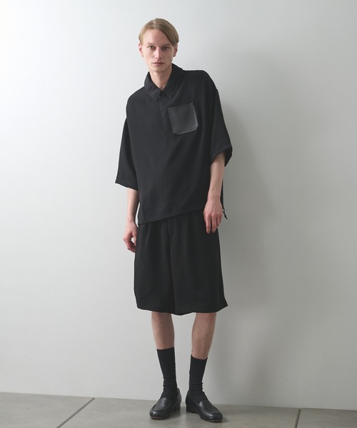 STUDIOUS(ステュディオス)の「【STUDIOUS】SUMMER ESSENTIAL DRAWCORD POLO(ポロシャツ・メンズ・ブラック・1/2)」の14枚目の写真