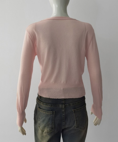 Miniministore(ミニミニストア)の「カーディガン vネック レディース韓国風(カーディガン/ボレロ・レディース・ピンク/ブラック/ラベンダー/イエロー/ホワイト・FREE)」の19枚目の写真