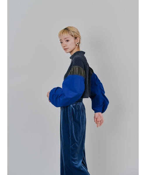 TEVALT（ヴァレット）の「MA-1 スリーブコーデュロイライクニットソー（ニット/セーター・レディース・ベージュ/オレンジ/チャコールグレー・38）」の21枚目の写真