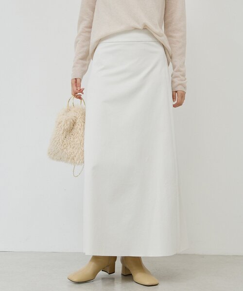 GALLARDAGALANTE（ガリャルダガランテ）の「ドライサテンセミフレアスカート（スカート・レディース・グレイッシュベージュ/ブラック・1/0）」の10枚目の写真