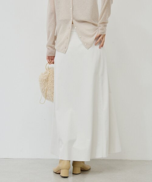 GALLARDAGALANTE（ガリャルダガランテ）の「ドライサテンセミフレアスカート（スカート・レディース・グレイッシュベージュ/ブラック・1/0）」の12枚目の写真