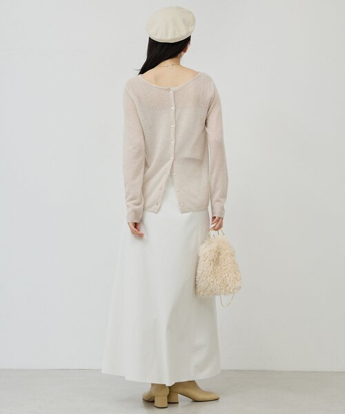 GALLARDAGALANTE（ガリャルダガランテ）の「ドライサテンセミフレアスカート（スカート・レディース・グレイッシュベージュ/ブラック・1/0）」の16枚目の写真