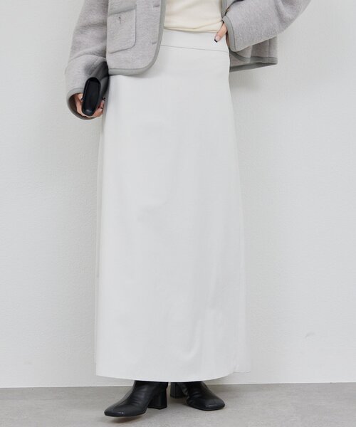 GALLARDAGALANTE（ガリャルダガランテ）の「ドライサテンセミフレアスカート（スカート・レディース・グレイッシュベージュ/ブラック・1/0）」の21枚目の写真