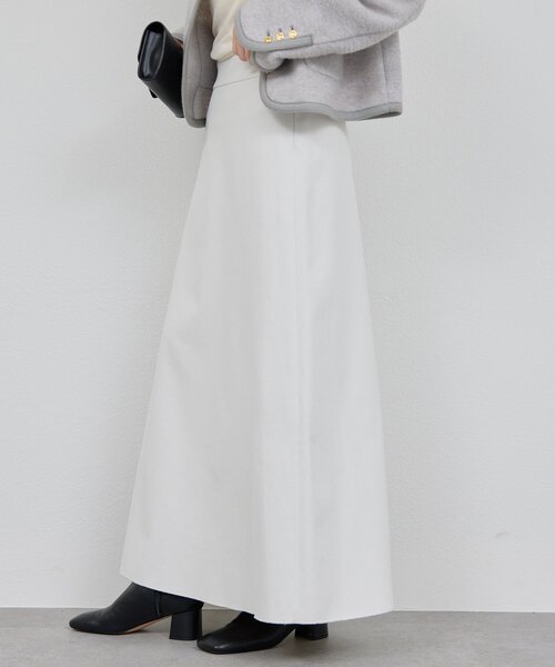 GALLARDAGALANTE（ガリャルダガランテ）の「ドライサテンセミフレアスカート（スカート・レディース・グレイッシュベージュ/ブラック・1/0）」の22枚目の写真