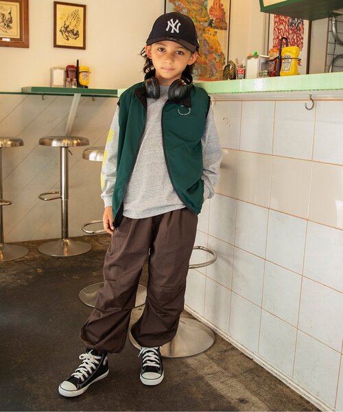 BREEZE（ブリーズ）の「B NEWJACK パラシュートパンツ（その他パンツ・キッズ・インディゴブルー/ピンク/ブラウン/カーキ/アイボリー/ブラック・150/140/130/120/110/100/90/160）」の9枚目の写真