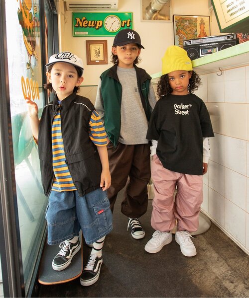 BREEZE（ブリーズ）の「B NEWJACK パラシュートパンツ（その他パンツ・キッズ・インディゴブルー/ピンク/ブラウン/カーキ/アイボリー/ブラック・150/140/130/120/110/100/90/160）」の20枚目の写真