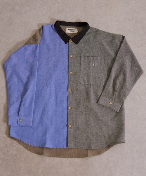 PAIRMANON STREET（ペアマノンストリート）の「アソート 長袖 布帛 ワンポイント 刺繍 シャツ【PAIRMANON STREET】（シャツ/ブラウス・キッズ・テラコッタ/ベージュ系その他/ブラウン/ネイビー/ブラック系その他/グレー系その他・100/110/120/130/140/150/160/90）」の10枚目の写真