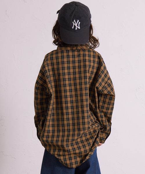 PAIRMANON STREET（ペアマノンストリート）の「アソート 長袖 布帛 ワンポイント 刺繍 シャツ【PAIRMANON STREET】（シャツ/ブラウス・キッズ・テラコッタ/ベージュ系その他/ブラウン/ネイビー/ブラック系その他/グレー系その他・100/110/120/130/140/150/160/90）」の20枚目の写真