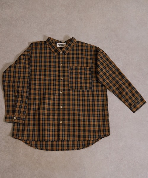 PAIRMANON STREET（ペアマノンストリート）の「アソート 長袖 布帛 ワンポイント 刺繍 シャツ【PAIRMANON STREET】（シャツ/ブラウス・キッズ・テラコッタ/ベージュ系その他/ブラウン/ネイビー/ブラック系その他/グレー系その他・100/110/120/130/140/150/160/90）」の8枚目の写真