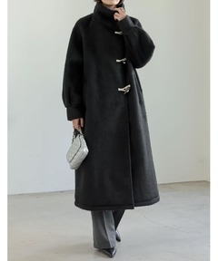 猫耳付き❤️シンプルダッフルコート秋冬用 お出かけにぴったりオーバーサイズ ダッフルコート レディース ロングコート 大きいサイズ 秋冬アウター