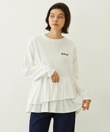 MILKFED. | ASYMMETRIC FRILL TOP(Tシャツ/カットソー)