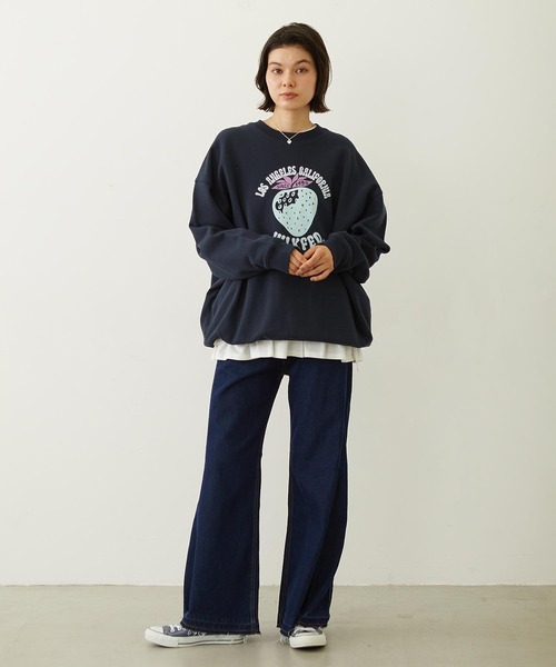 MILKFED.(ミルクフェド)の「ASYMMETRIC FRILL TOP(Tシャツ/カットソー・レディース・ブラック/ライトピンク/ホワイト・ONE SIZE)」の9枚目の写真