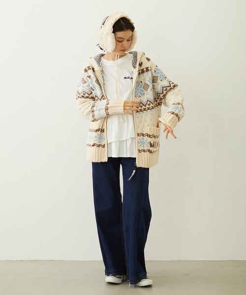 MILKFED.(ミルクフェド)の「ASYMMETRIC FRILL TOP(Tシャツ/カットソー・レディース・ブラック/ライトピンク/ホワイト・ONE SIZE)」の10枚目の写真