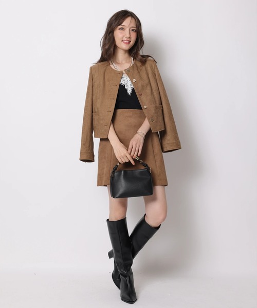 Apuweiser-riche スエードノーカラージャケット スエードノーカラージャケット（その他アウター）｜Apuweiser-riche