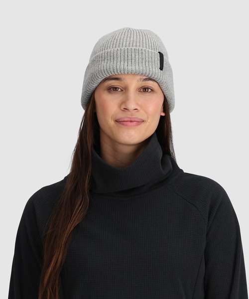 OUTDOOR RESEARCH（アウトドアリサーチ）の「OUTDOOR RESEARCH/アウトドアリサーチ Tokul Beanie/トクールビーニー（ニットキャップ/ビーニー・メンズ・ブラック/ライトグレー/ダークベージュ・L/XL）」の2枚目の写真