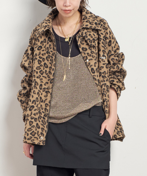 AP STUDIO（エーピーストゥディオ）の「【PLAYBACK/プレイバッグ】LEOPARD FLEECE JUMPER（ブルゾン・レディース・ベージュ・FREE）」の2枚目の写真