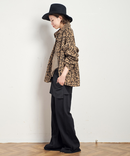 AP STUDIO（エーピーストゥディオ）の「【PLAYBACK/プレイバッグ】LEOPARD FLEECE JUMPER（ブルゾン・レディース・ベージュ・FREE）」の4枚目の写真