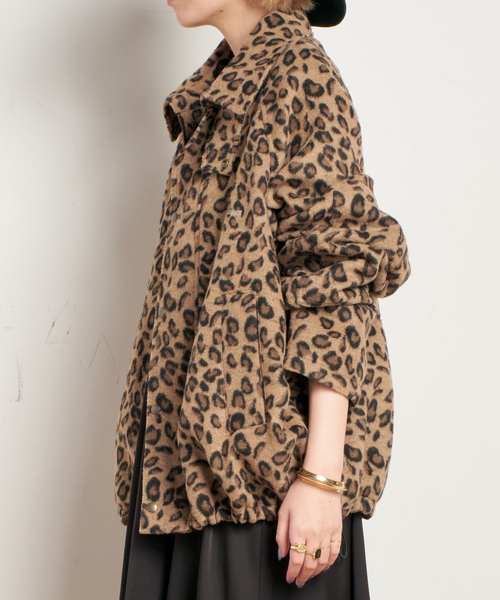 AP STUDIO（エーピーストゥディオ）の「【PLAYBACK/プレイバッグ】LEOPARD FLEECE JUMPER（ブルゾン・レディース・ベージュ・FREE）」の7枚目の写真