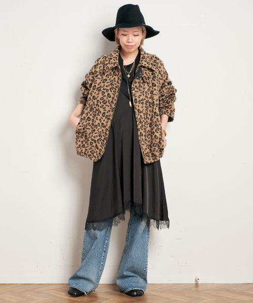 AP STUDIO（エーピーストゥディオ）の「【PLAYBACK/プレイバッグ】LEOPARD FLEECE JUMPER（ブルゾン・レディース・ベージュ・FREE）」の9枚目の写真