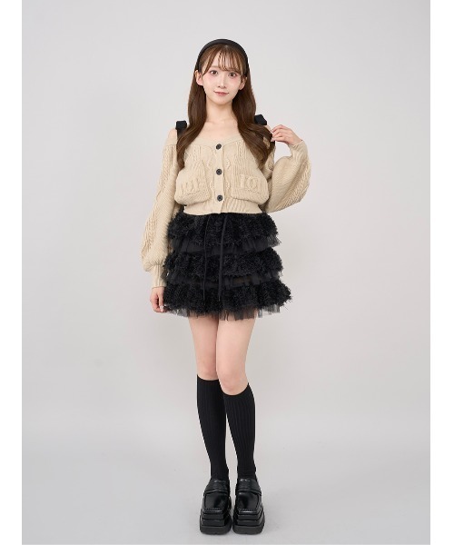 新品未開封♡Darich ショルダーリボンVネックニットトップス ショルダーリボンVネックニットトップス(ニット/セーター
