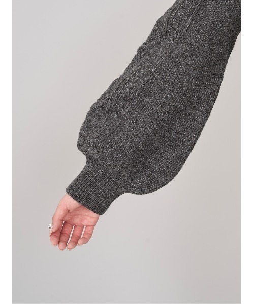 Darich ショルダーリボンVネックニットトップス GRY ダーリッチ Darich ショルダーリボンVネックニットトップス